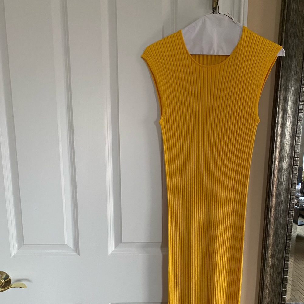 NWT MM Lafleur yellow knit dress medium